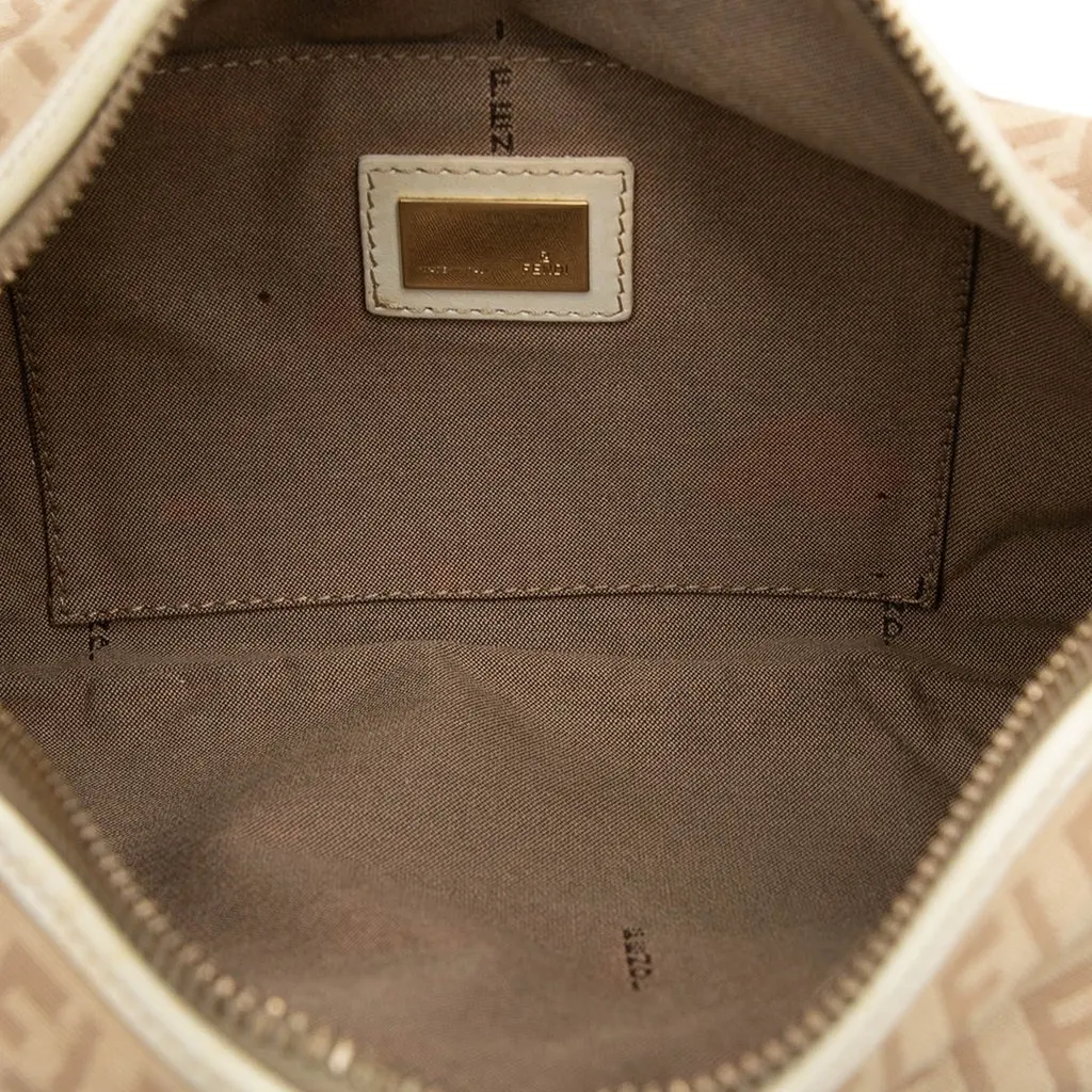 Fendi Zucchino Canvas Chef Pocket Shoulder Bag Beige Very good - Model View