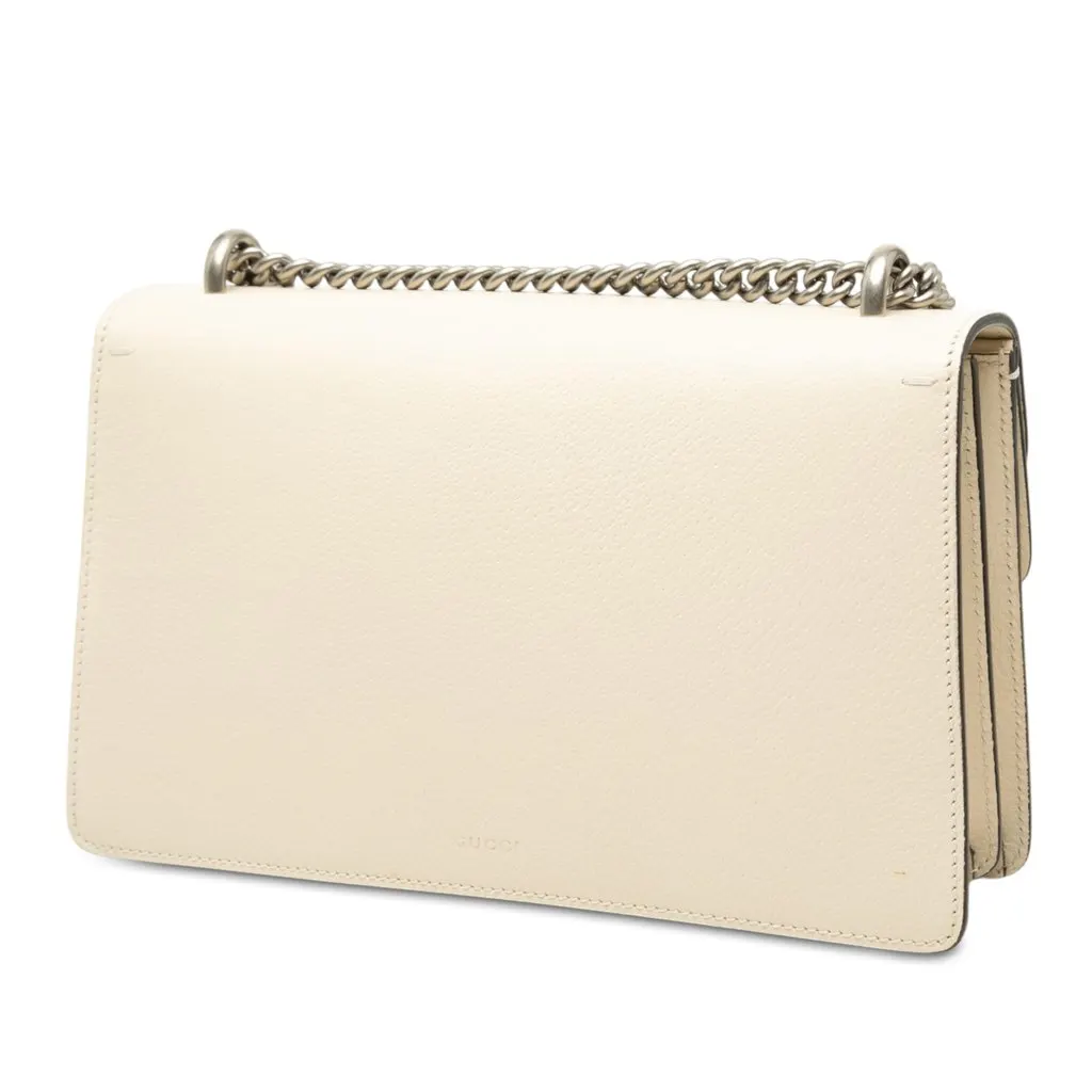 Gucci Medium Calfskin Dionysus Shoulder Bag White Leather Very good - Back View