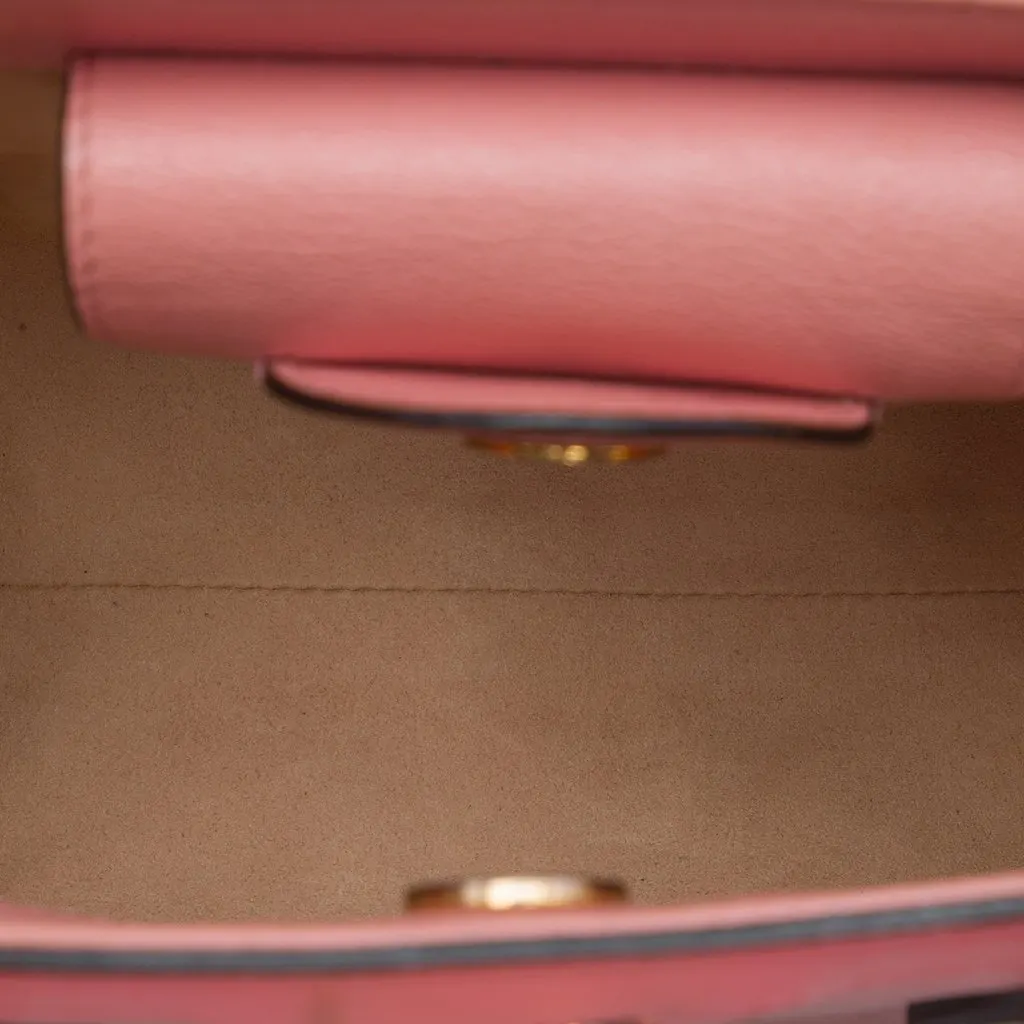 Gucci Mini Calfskin Bamboo Diana Satchel Pink Leather Very good - Model View