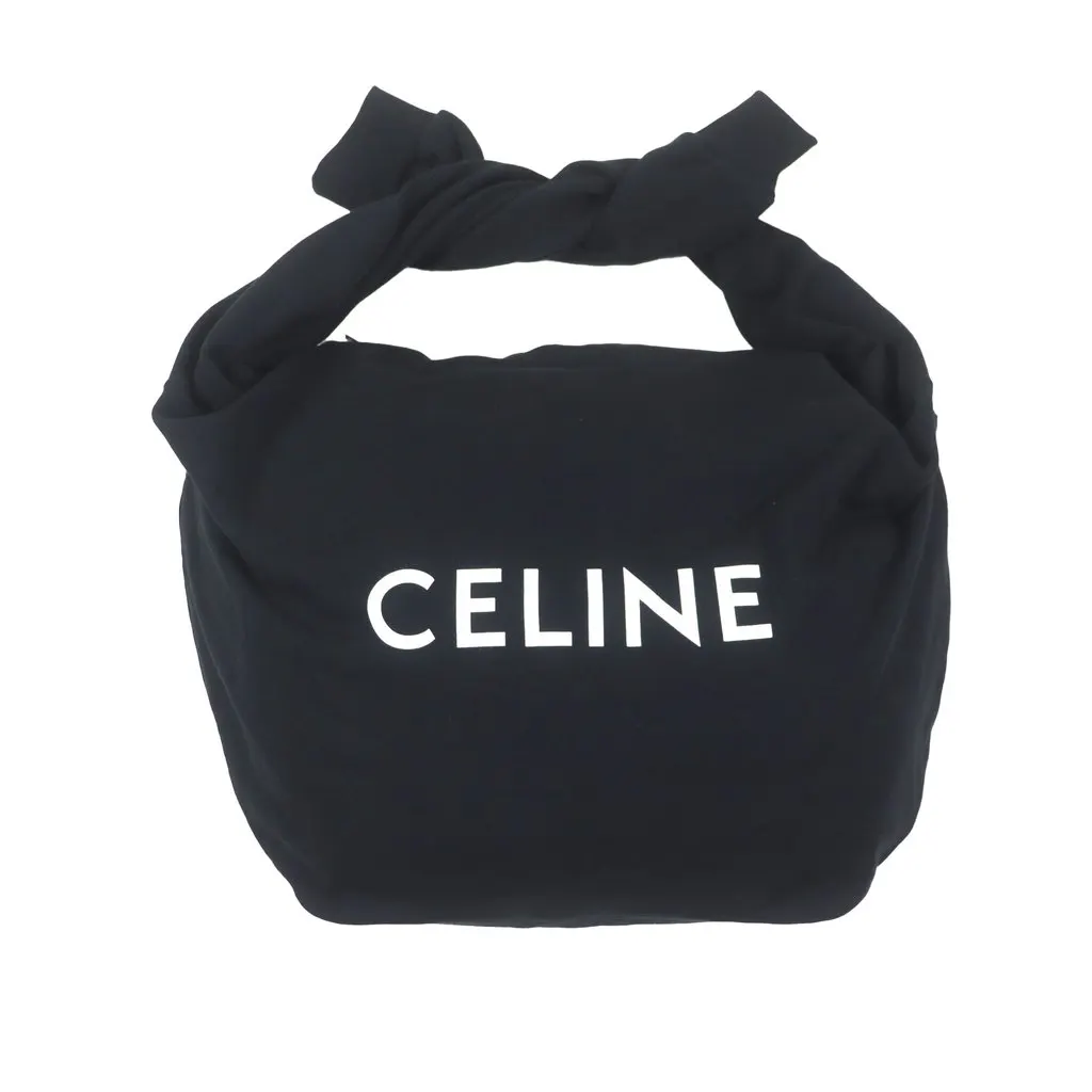 Celine Cotton Logo Sweat Knotted Shoulder Bag