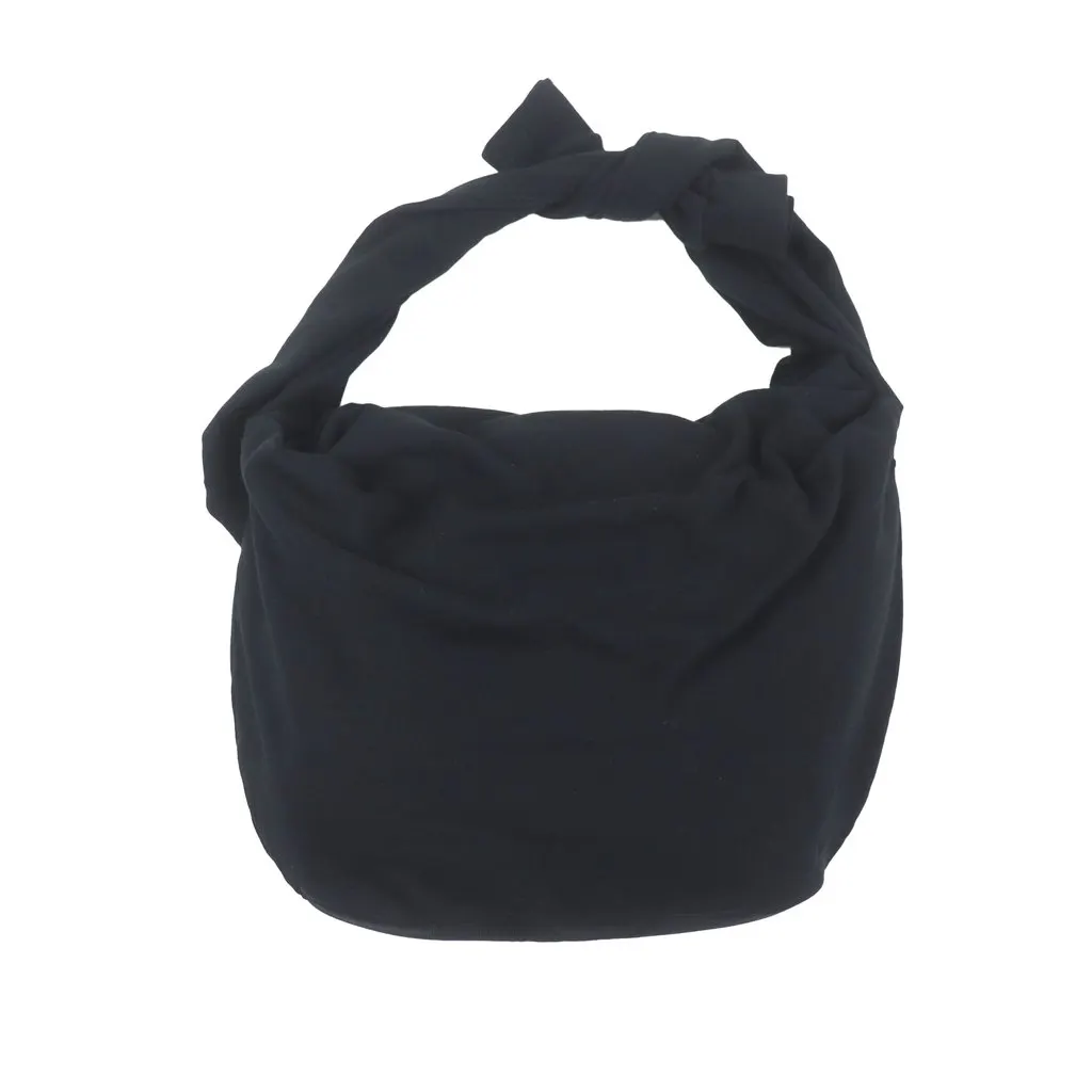 Celine Cotton Logo Sweat Knotted Shoulder Bag Black Very good - Back View