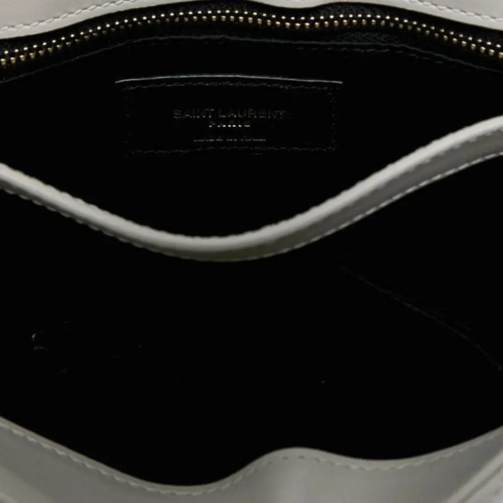 Saint Laurent Toy Matelasse Calfskin Monogram LouLou Crossbody White Leather Very good - Model View