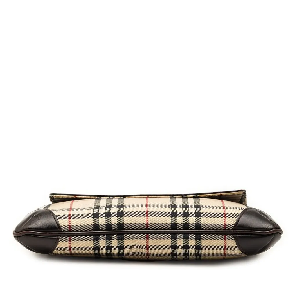 Burberry House Check Canvas Flap Crossbody Beige Very good - Inside View