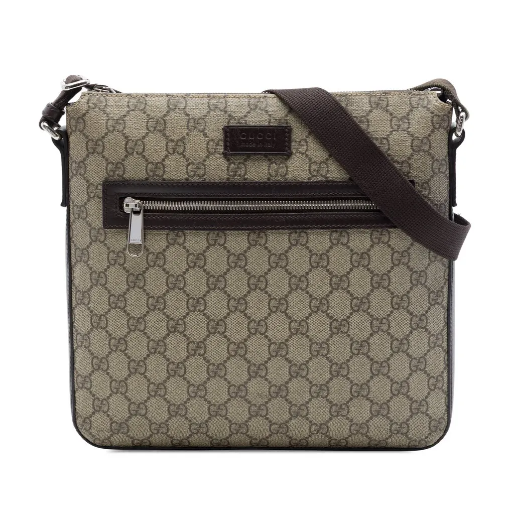 Gucci GG Supreme Crossbody Beige Very good - Front View
