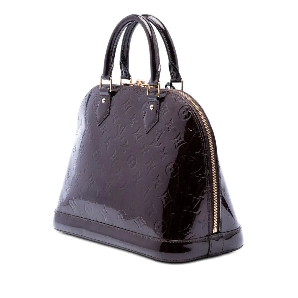 Louis Vuitton Monogram Vernis Alma PM Purple Leather Very good - Back View