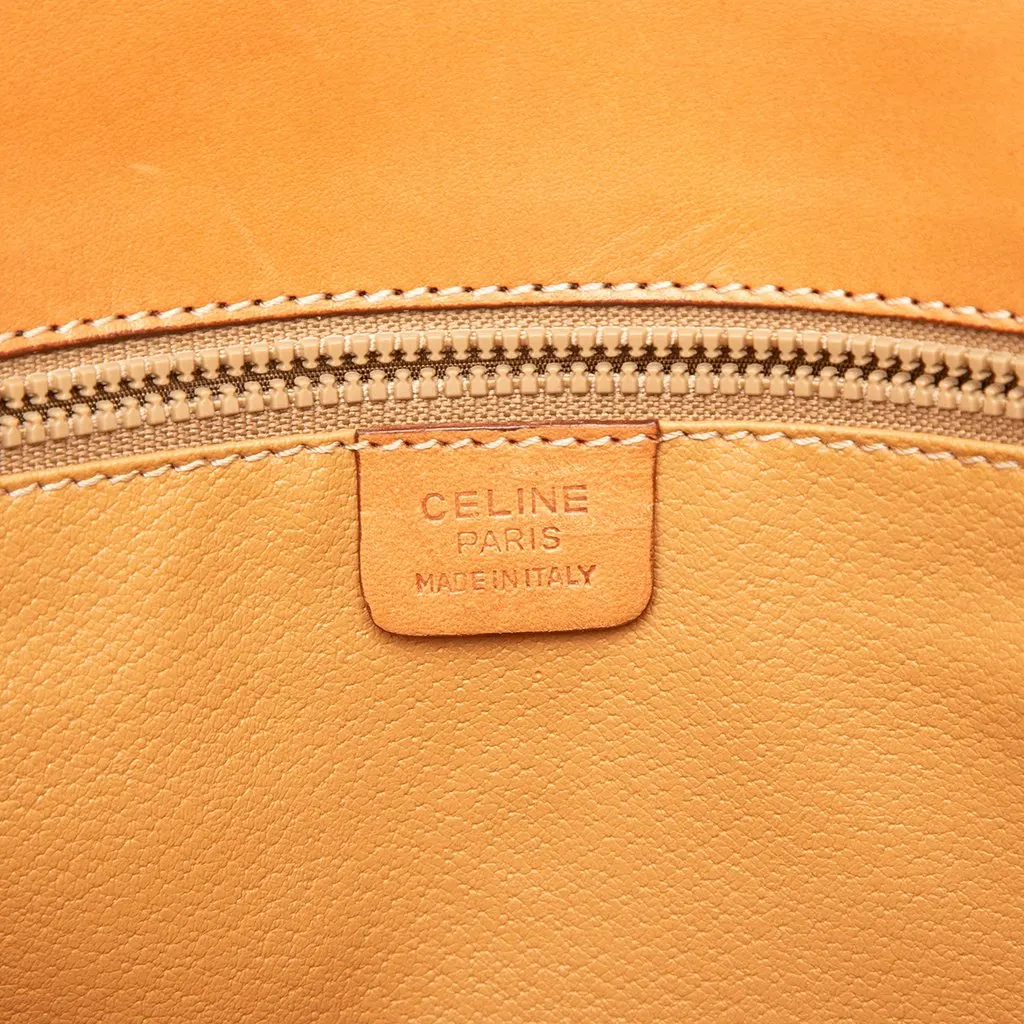 Celine Macadam Coated Canvas Clutch Brown Very good - Box View