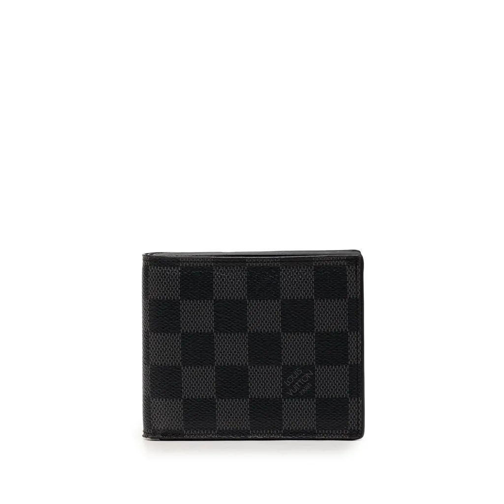 Louis Vuitton Damier Graphite Amerigo Wallet Black Very good - Front View