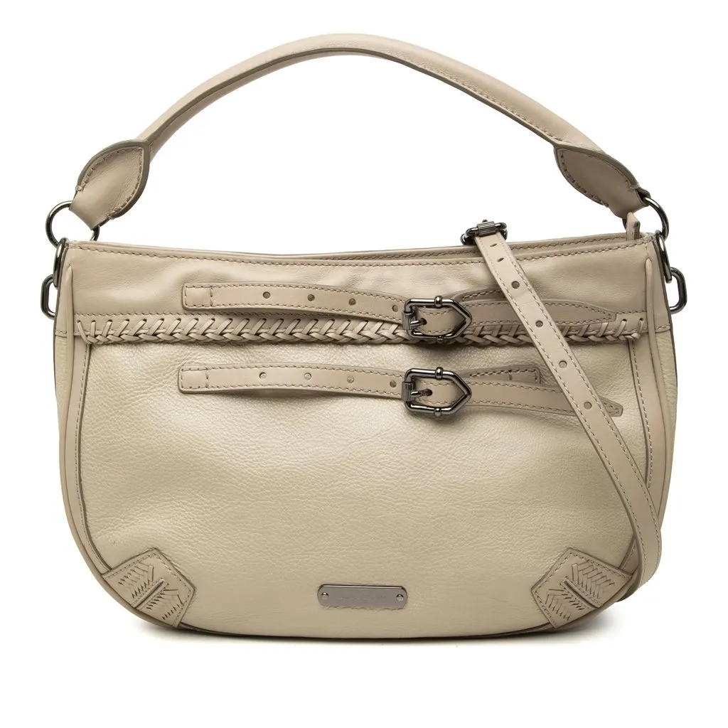 Burberry Small Bicolor Leather Waltham Satchel Brown Leather Very good - Front View