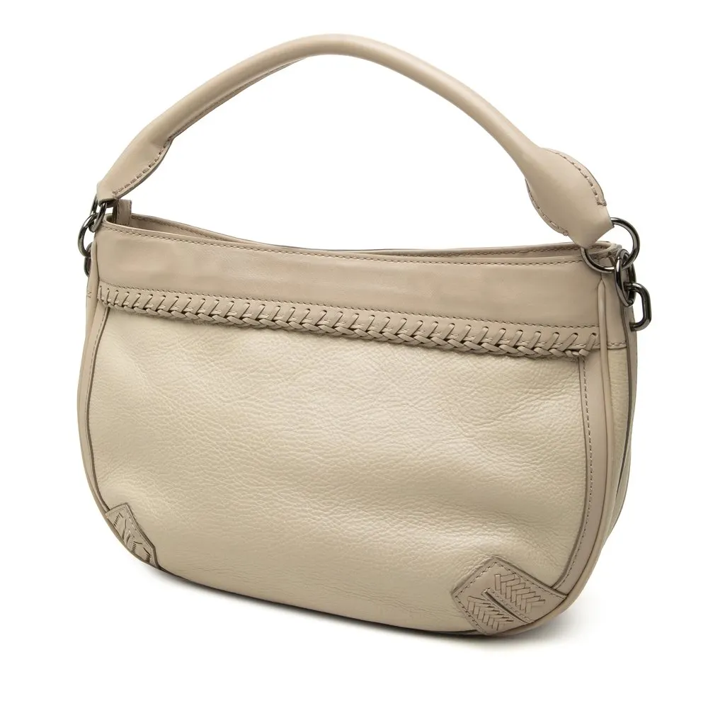 Burberry Small Bicolor Leather Waltham Satchel Brown Leather Very good - Back View