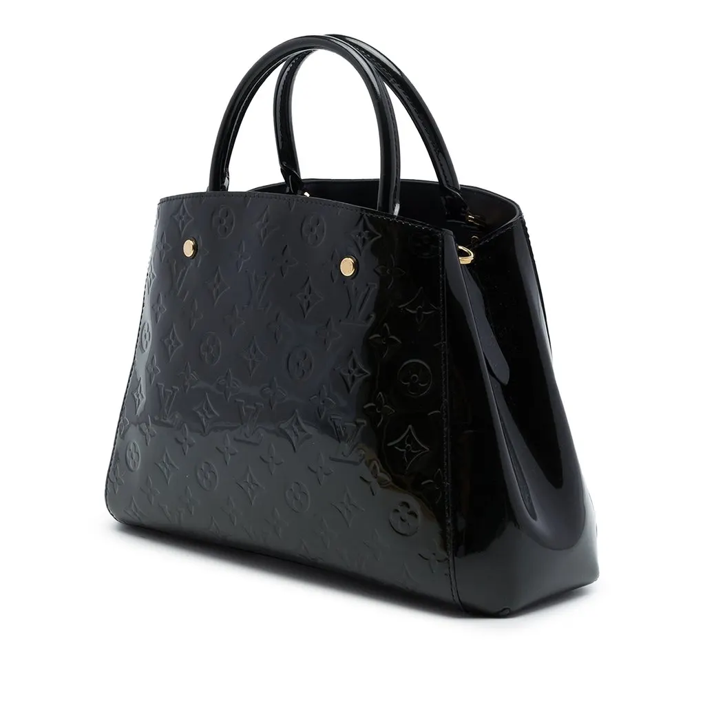 Louis Vuitton Monogram Vernis Montaigne MM Purple Leather Very good - Back View