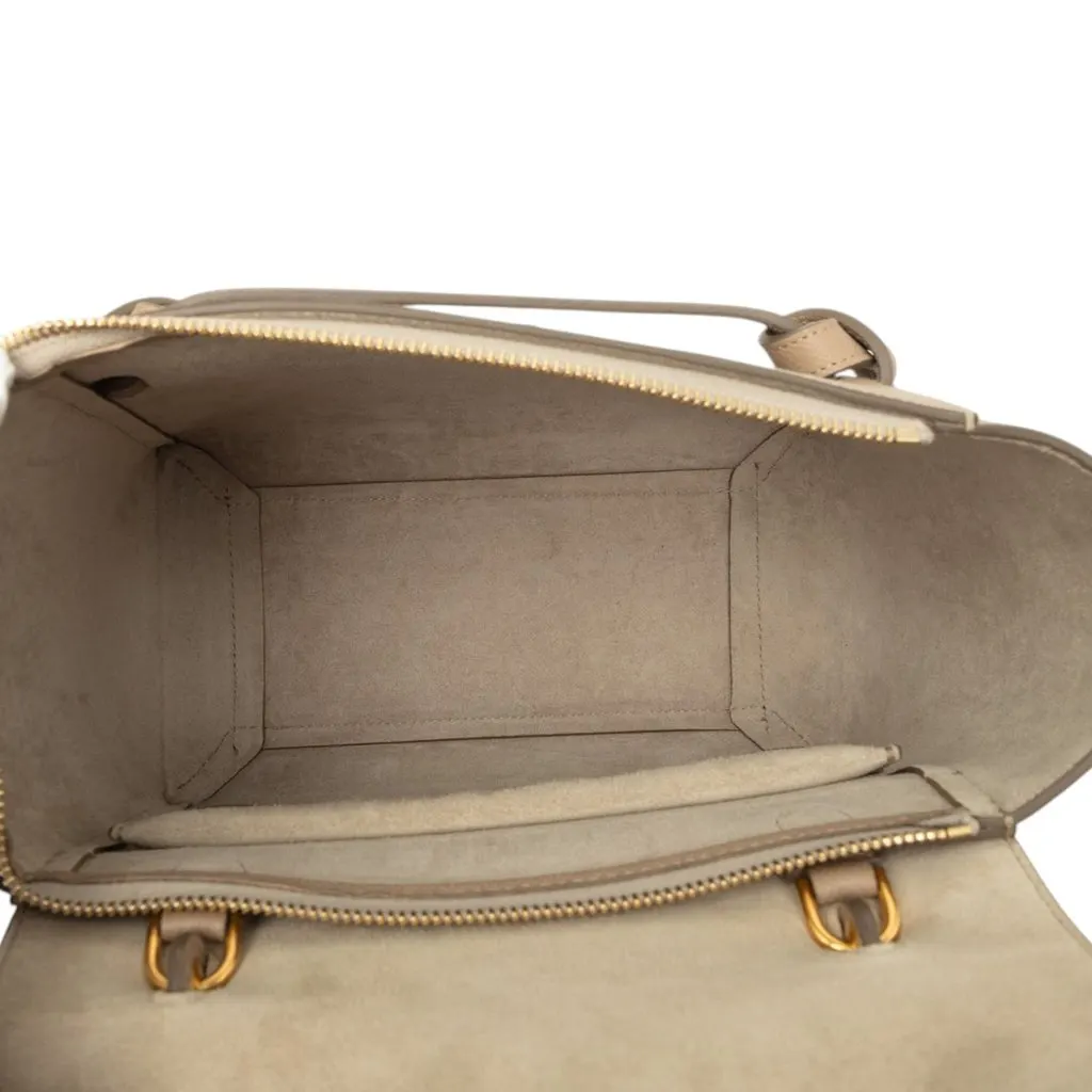 Celine Micro Grained Calfskin Belt Bag Brown Leather Very good - Model View