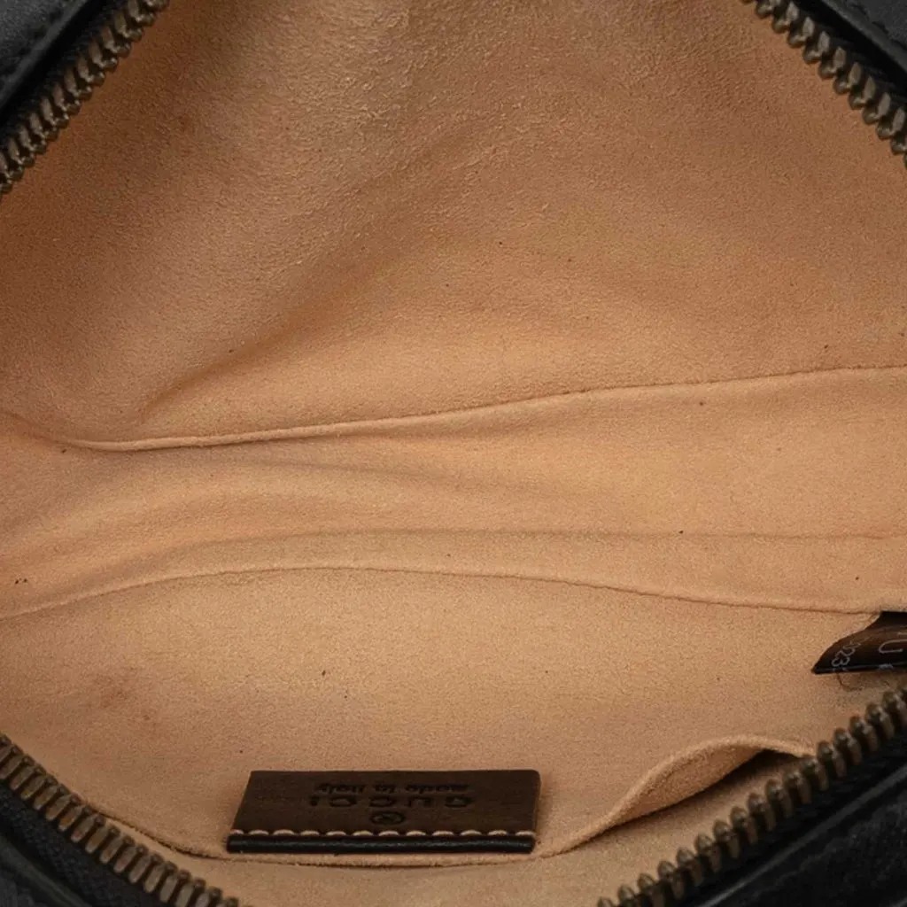 Gucci GG Marmont Matelasse Calfskin Belt Bag Black Leather Good - Model View