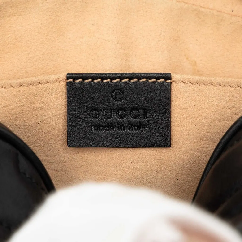 Gucci GG Marmont Matelasse Calfskin Belt Bag Black Leather Good - Box View
