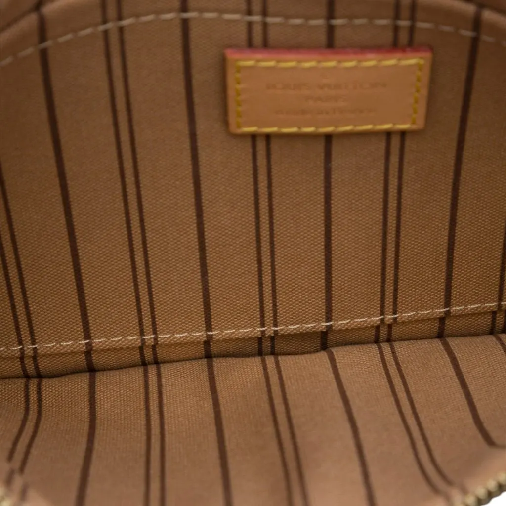 Louis Vuitton Monogram Neverfull MM Pouch Brown Canvas Very good - Model View