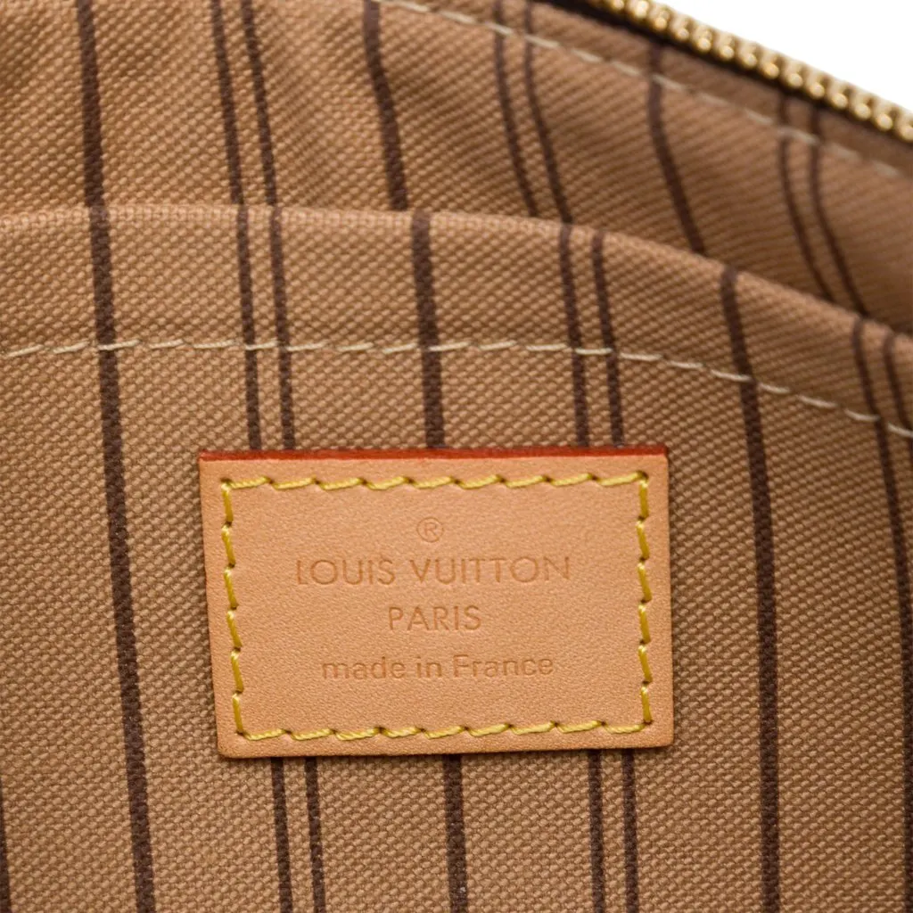 Louis Vuitton Monogram Neverfull MM Pouch Brown Canvas Very good - Box View