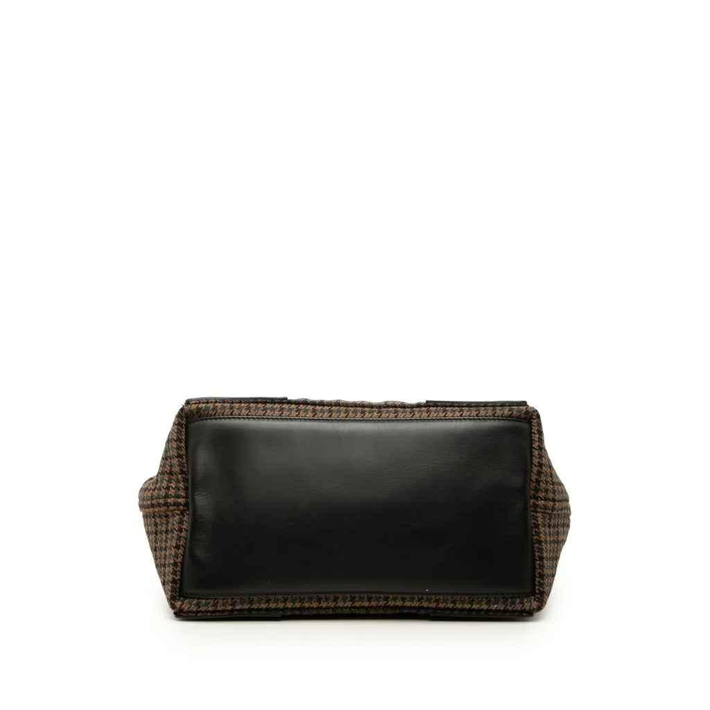 Balenciaga Wool Houndstooth Navy Cabas Tote S Brown Very good - Inside View