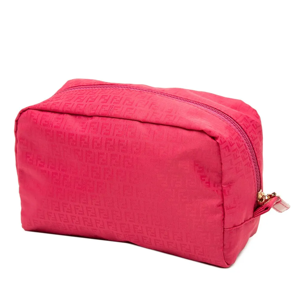Fendi Zucchino Nylon Pouch Pink Polyamide Good - Back View
