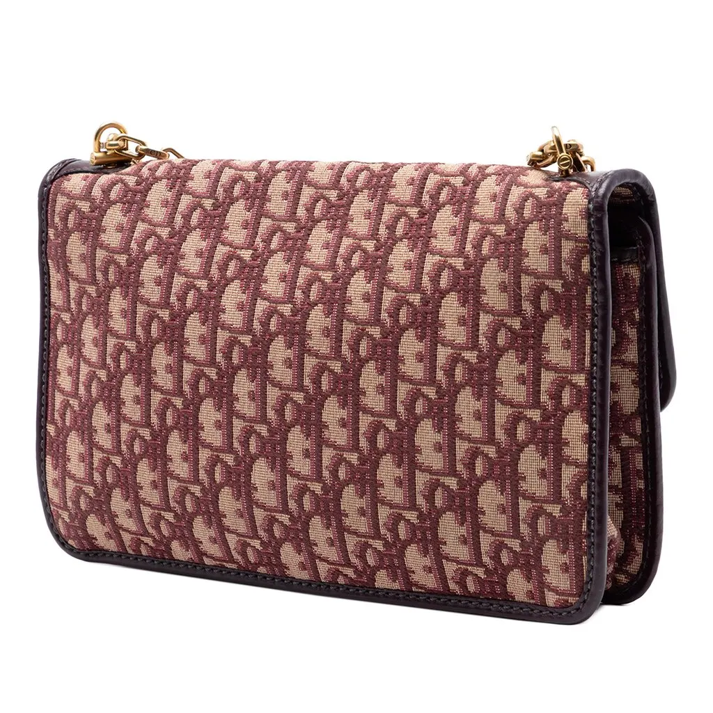 Dior Oblique Canvas Chain Crossbody Red Very good - Back View