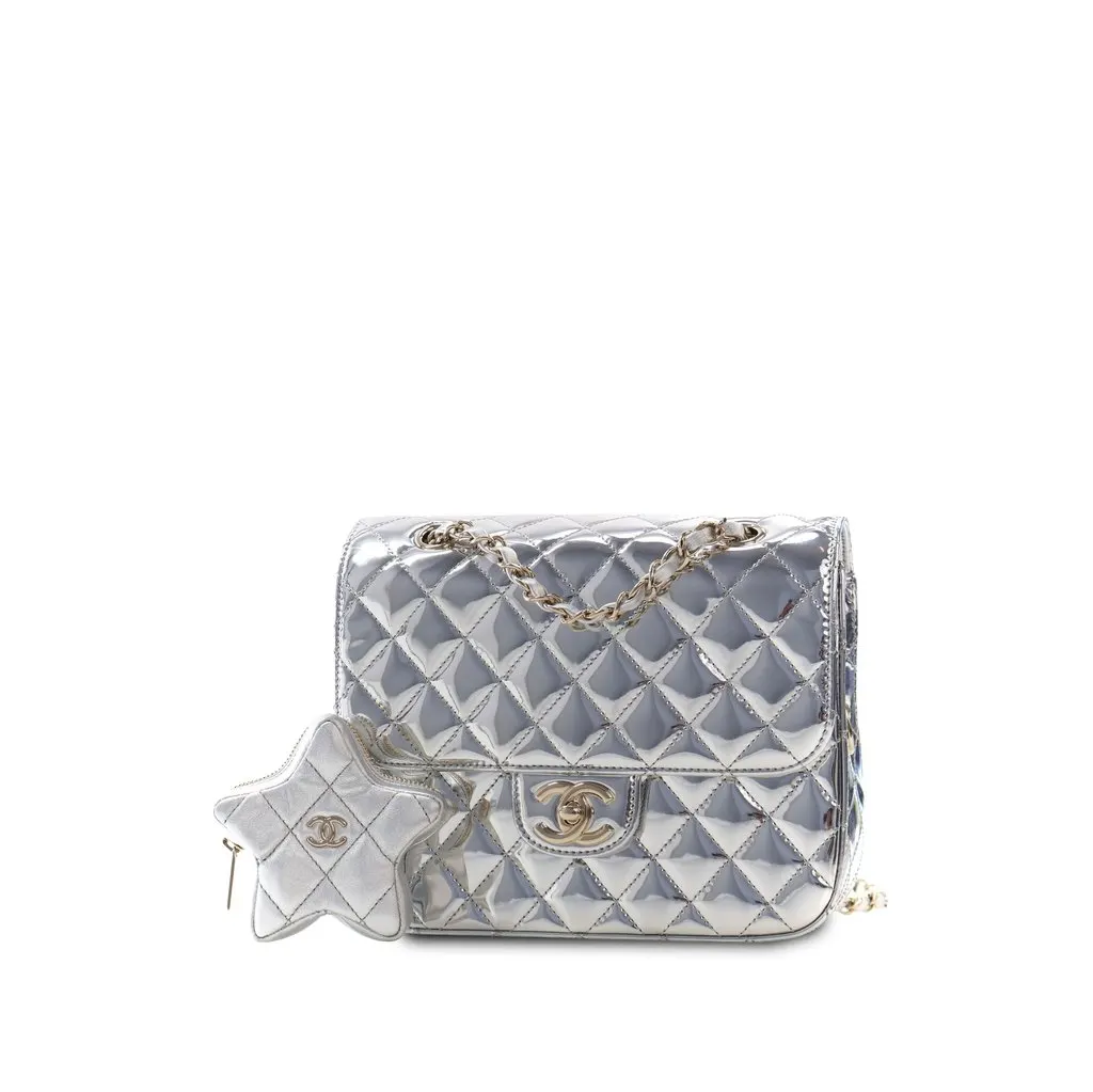 Chanel مبطّنة ميتاليك Mirror جلد العجل Hollywood Boulevard حقيبة ظهر
