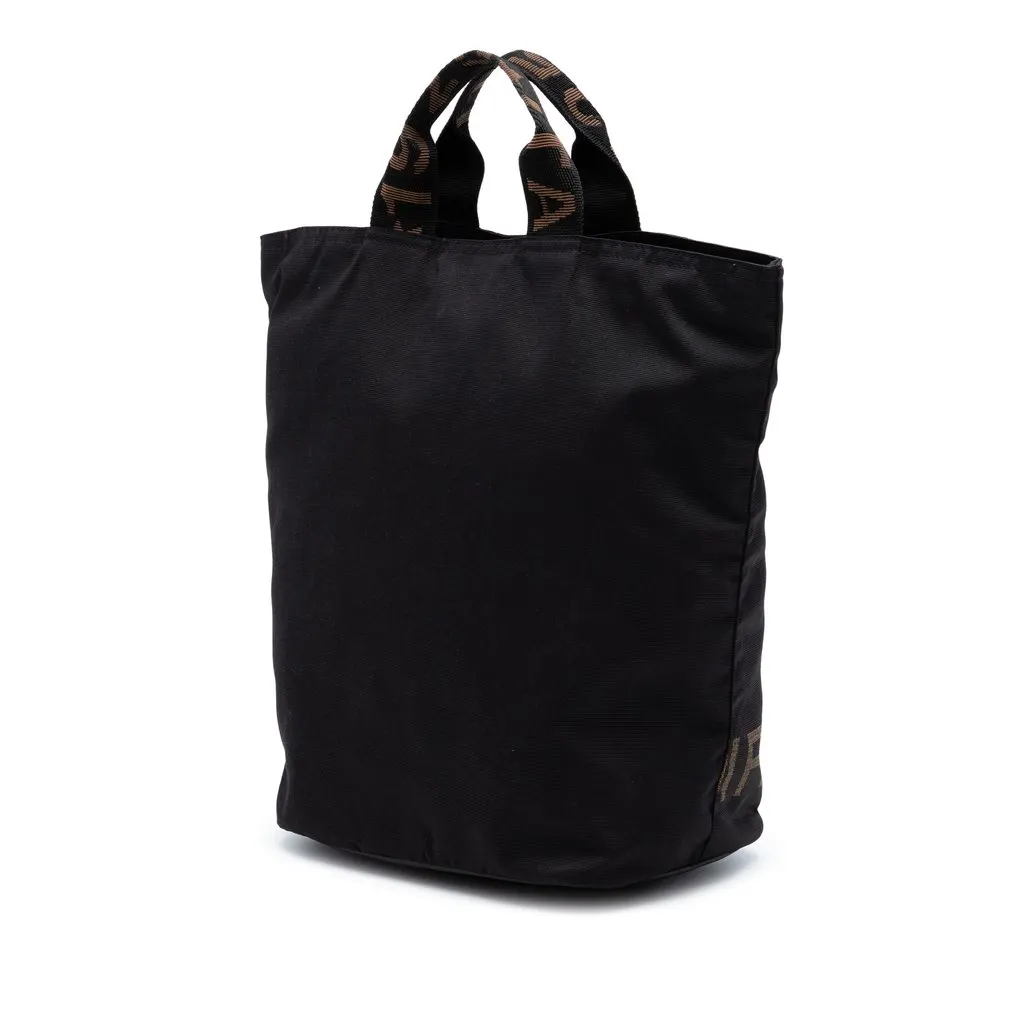 Fendi Nylon Tote Brown Polyamide Very good - Back View