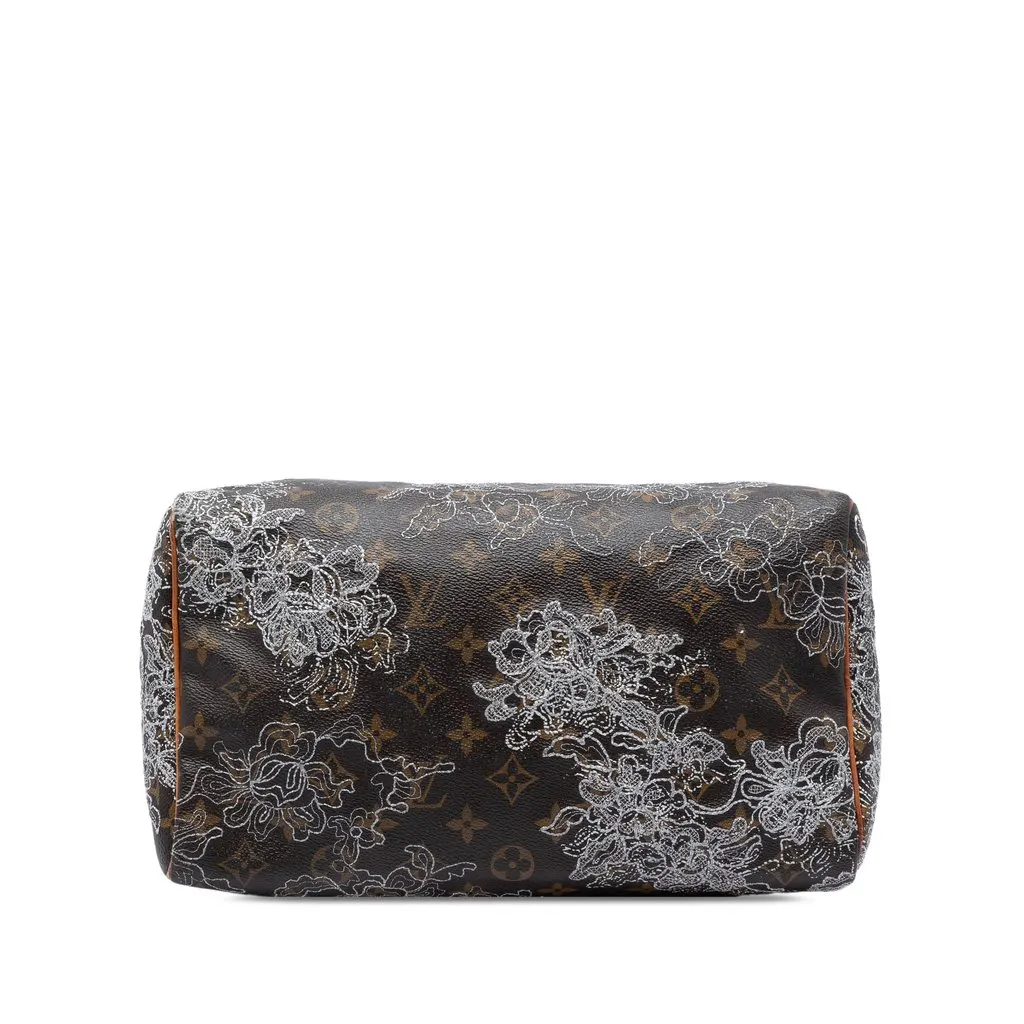 Louis Vuitton Monogram Dentelle Speedy 30 Brown Good - Inside View