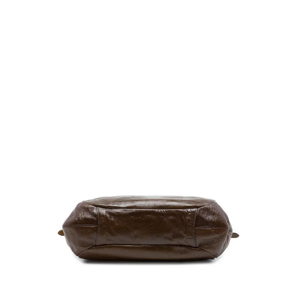 Prada Sfumata Vernice Ombre Tote Brown Leather Good - Inside View