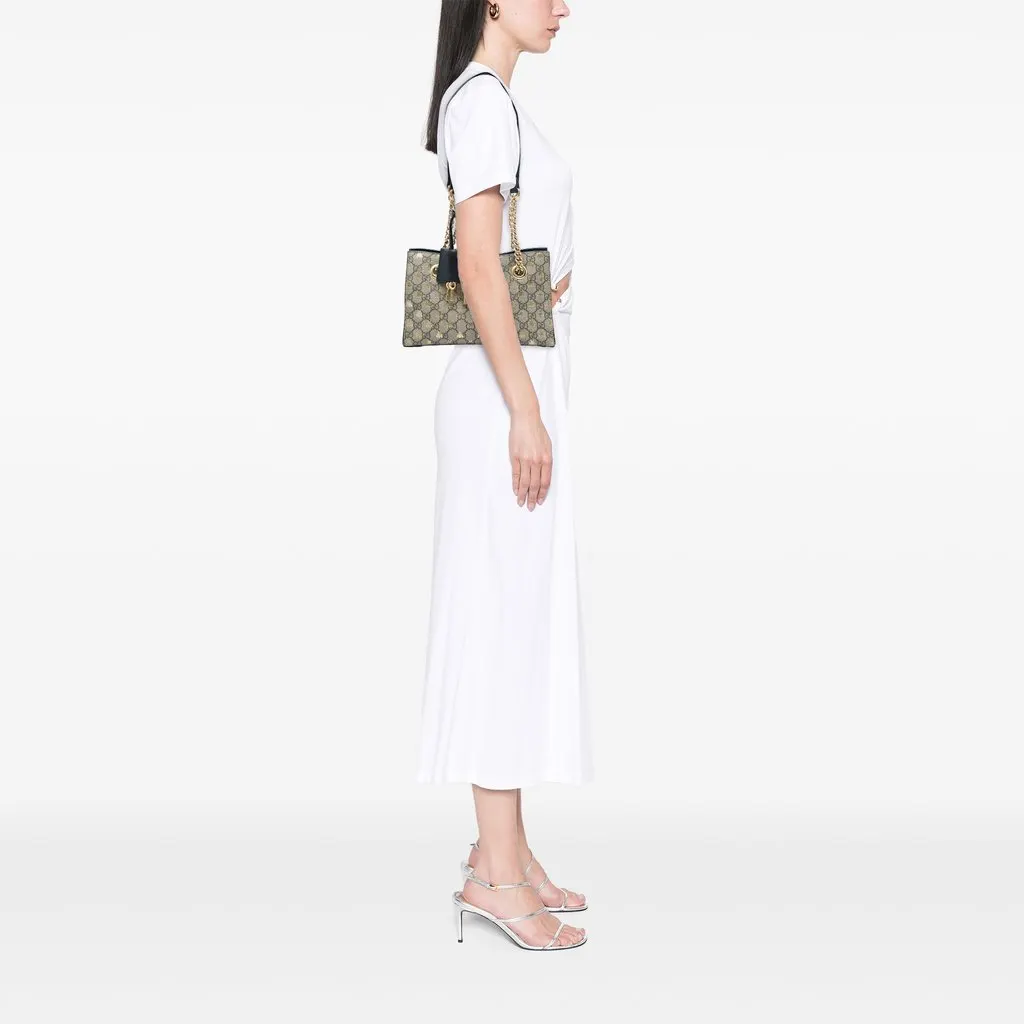 Gucci Small GG Supreme Bee Padlock Tote Beige Canvas Very good - Box View