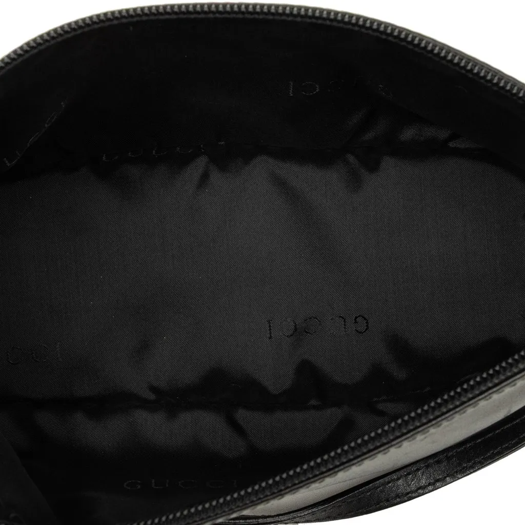 Gucci Leather Boat Black Leather Good - Model View