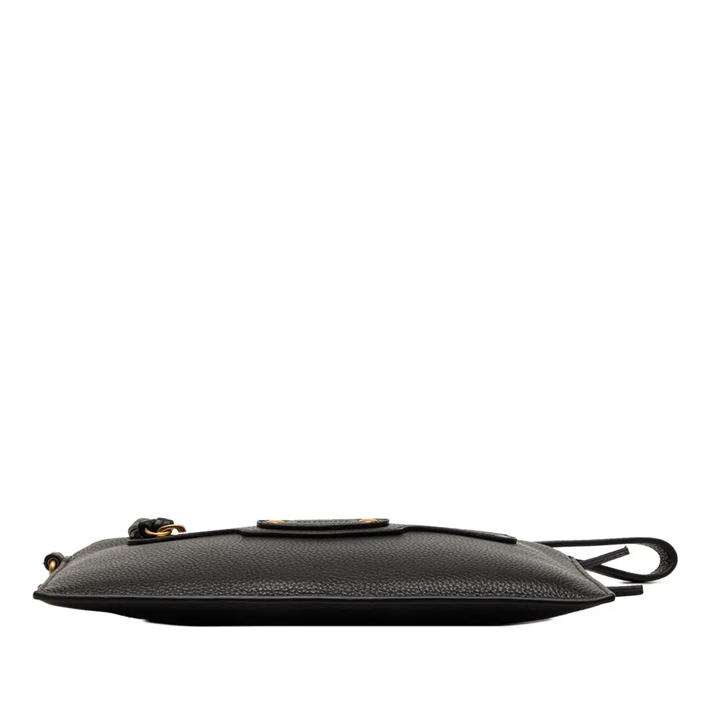 Balenciaga Grained Calfskin Neo Classic Pouch XS Black Leather Very good - Inside View
