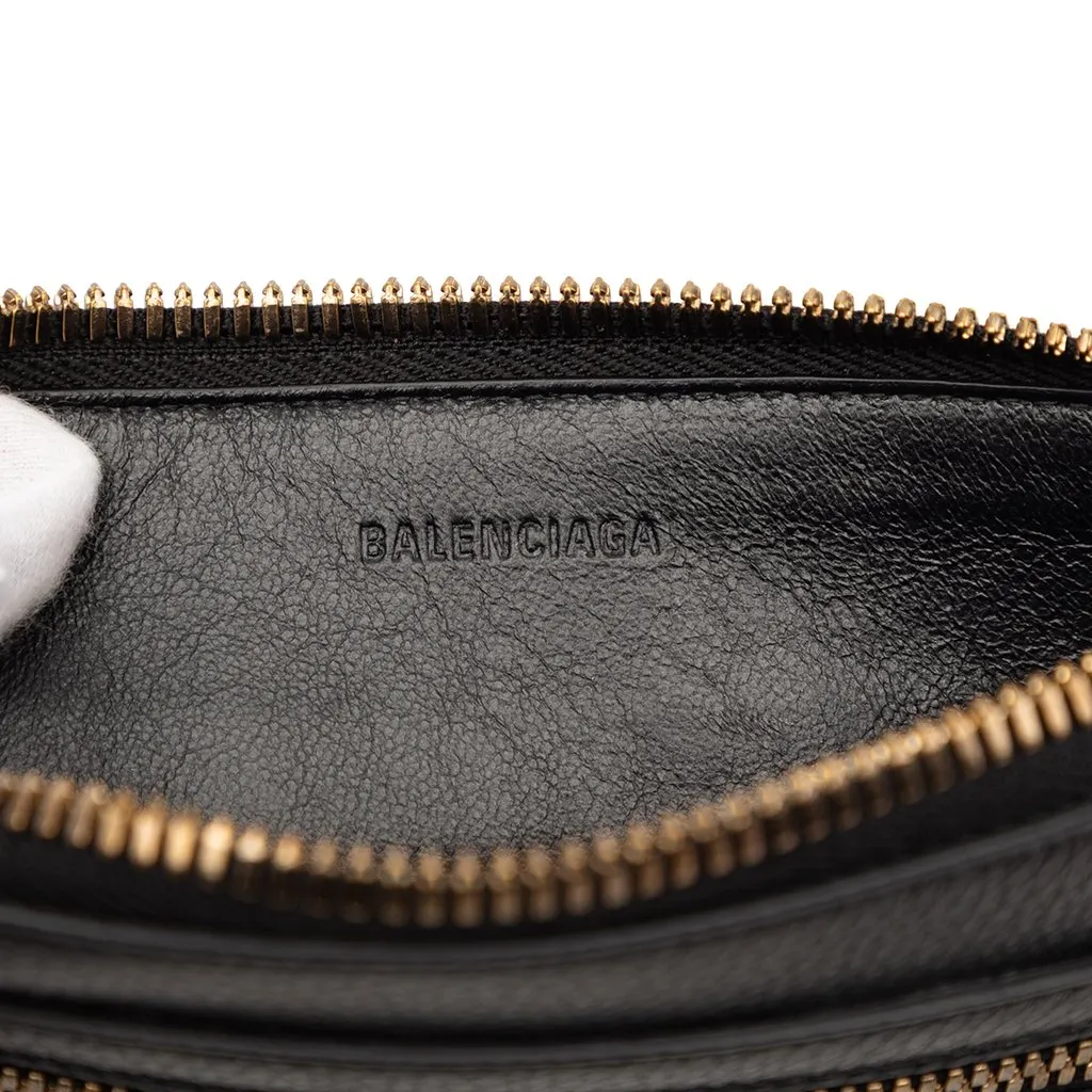 Balenciaga Grained Calfskin Neo Classic Pouch XS Black Leather Very good - Box View