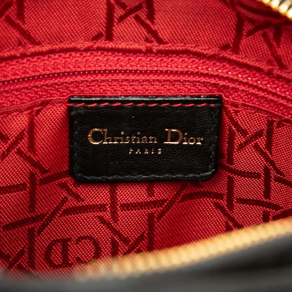 Dior Medium Suede Cannage Lady Dior Black Leather Very good - Box View
