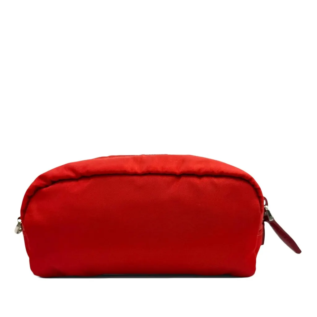 Prada Tessuto Cosmetic Pouch Red Very good - Back View