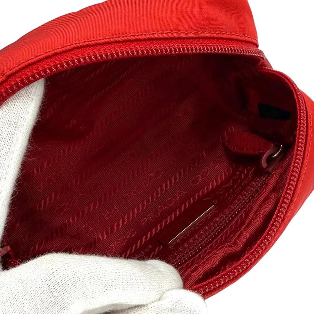 Prada Tessuto Cosmetic Pouch Red Very good - Box View