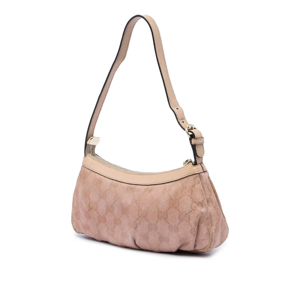 Gucci GG Canvas Lovely Heart Pochette Pink Very good - Back View