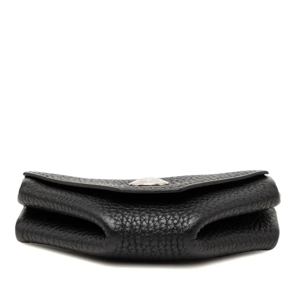 Hermès Chevre Le Vin Quatre Coin Purse Black Leather Very good - Inside View