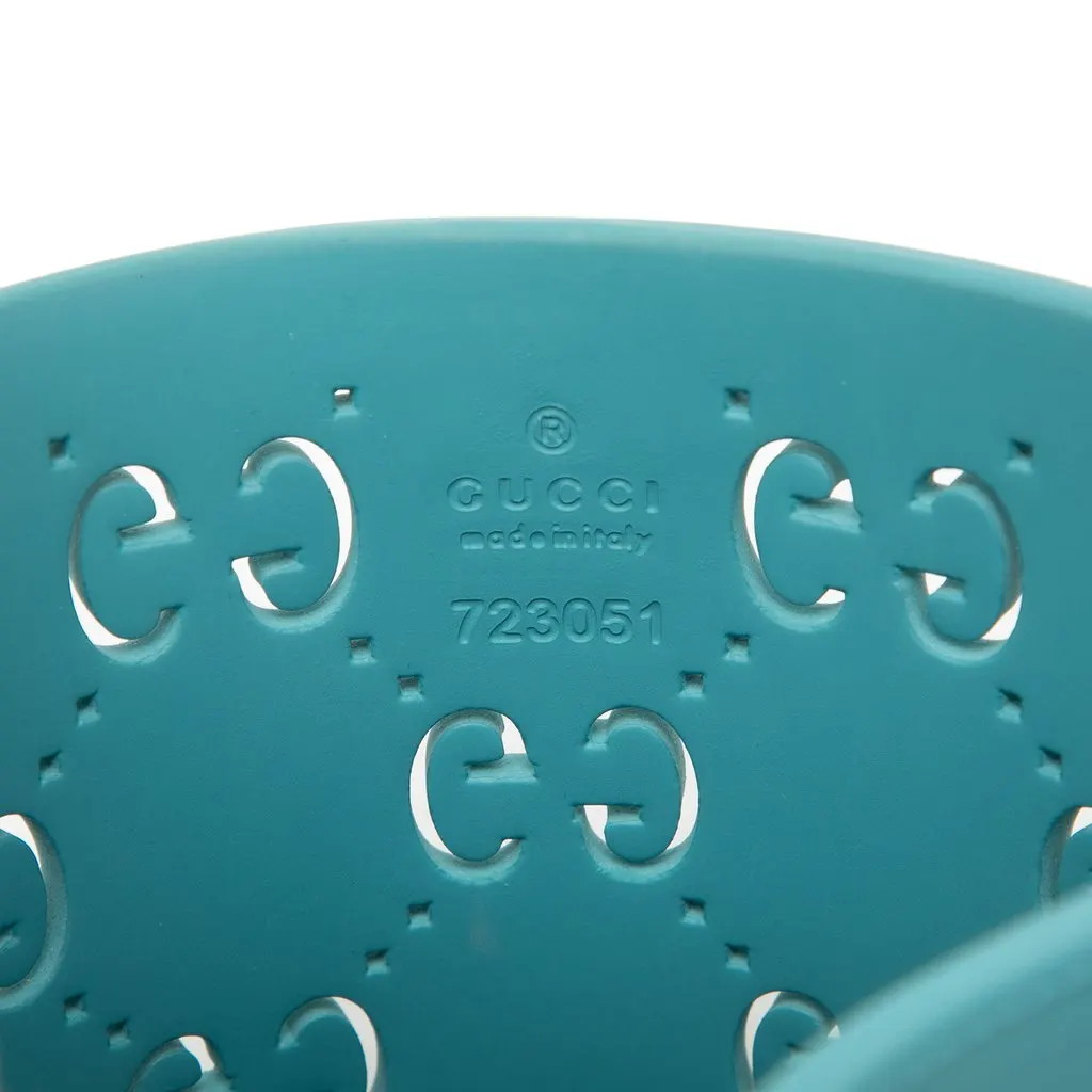 Gucci Kids GG Rubber Bucket Bag Blue Very good - Box View