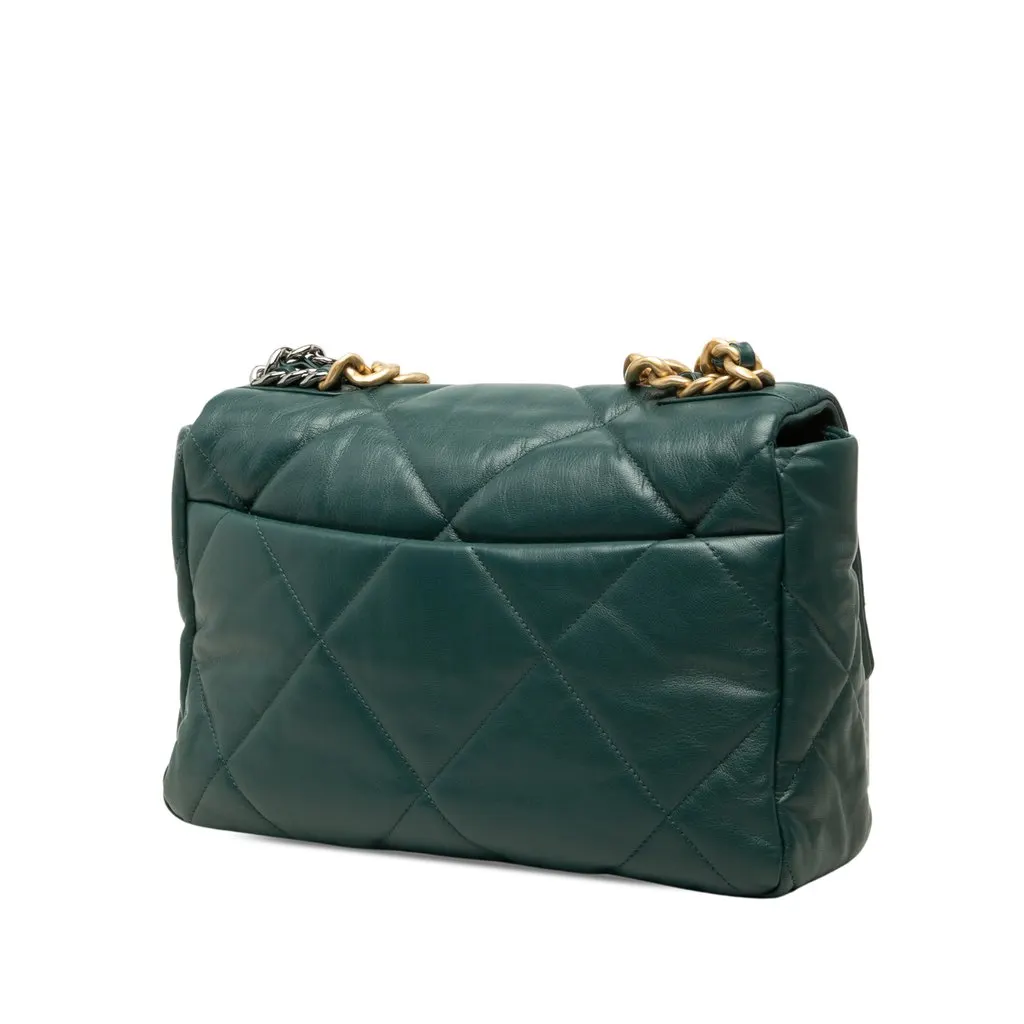 Chanel Large Lambskin 19 Flap Green | Libas Collective