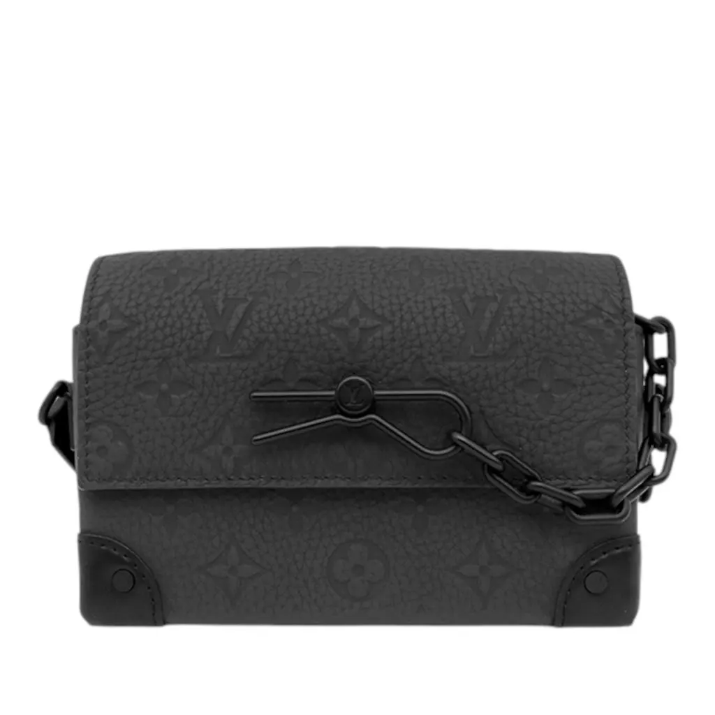 Louis Vuitton Monogram Taurillon Steamer Wearable Wallet Black Leather Very good - Front View