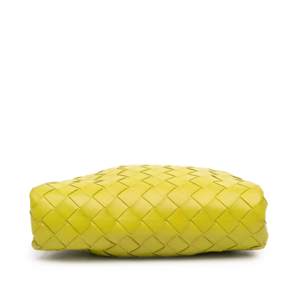 Bottega Veneta Nappa Intrecciato The Mini Pouch Crossbody Yellow Leather Very good - Inside View