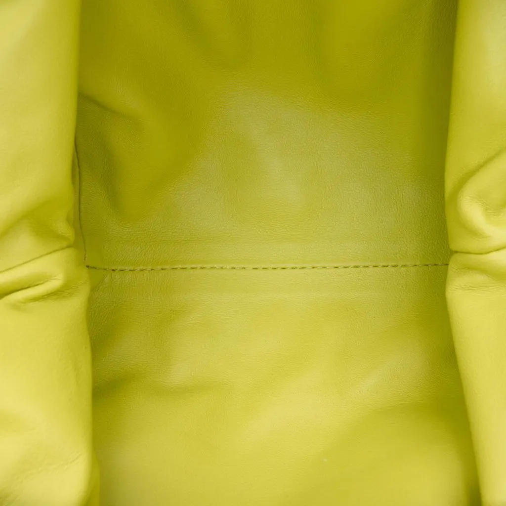 Bottega Veneta Nappa Intrecciato The Mini Pouch Crossbody Yellow Leather Very good - Model View