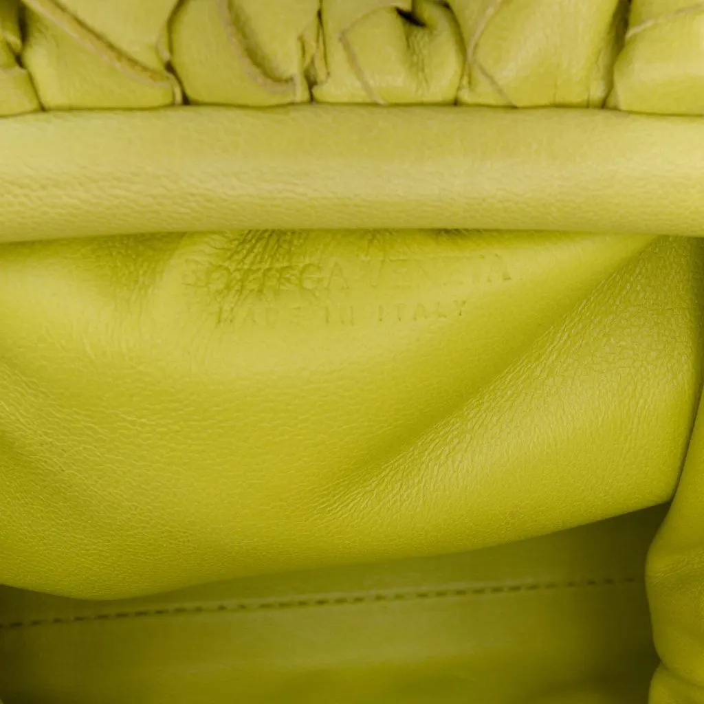 Bottega Veneta Nappa Intrecciato The Mini Pouch Crossbody Yellow Leather Very good - Box View