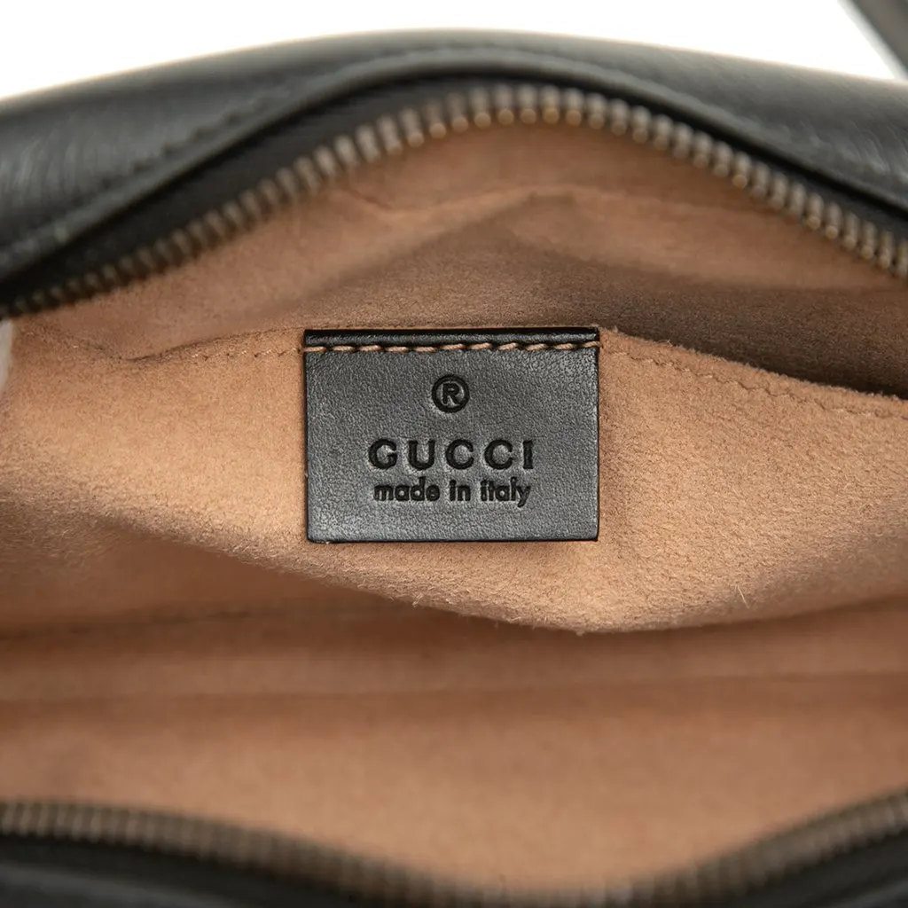 Gucci Small GG Marmont Matelasse Calfskin Crossbody Black Leather Good - Box View