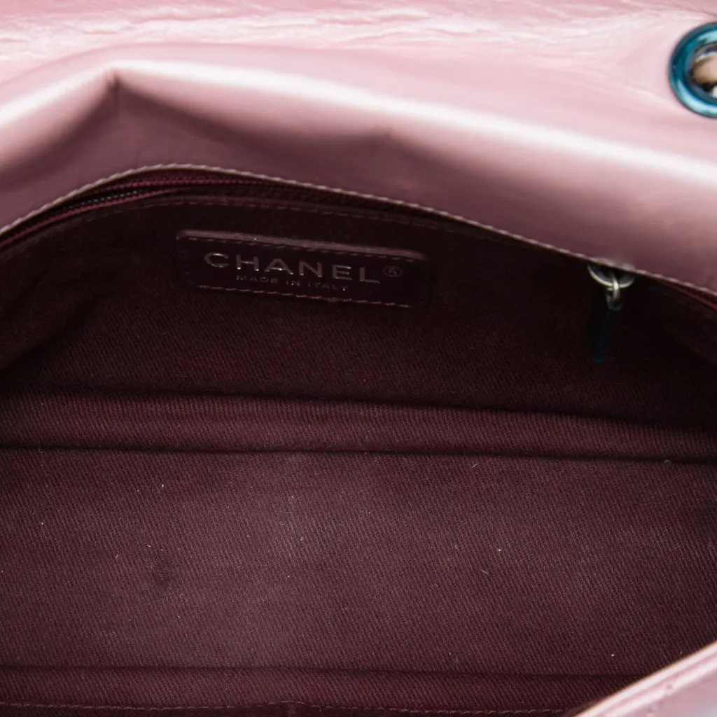 Chanel Medium Quilted Metallic Calfskin Coco Pleats Chain Flap Pink Leather Very good - Model View