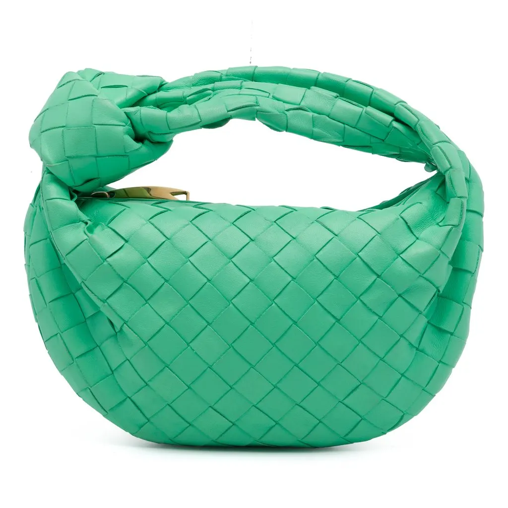 Bottega Veneta Mini Nappa Intrecciato Jodie Green Leather Very good - Front View