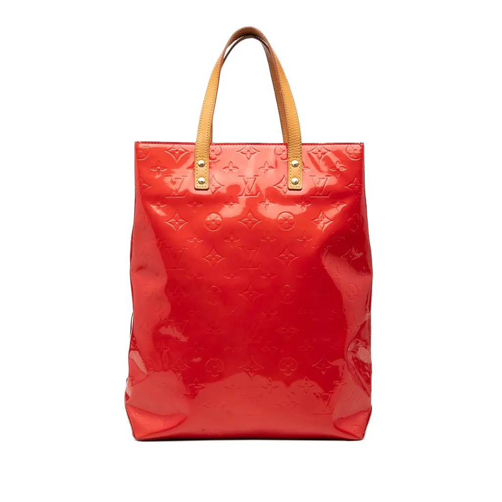 Louis Vuitton Monogram Vernis Reade MM Red Leather Very good - Front View