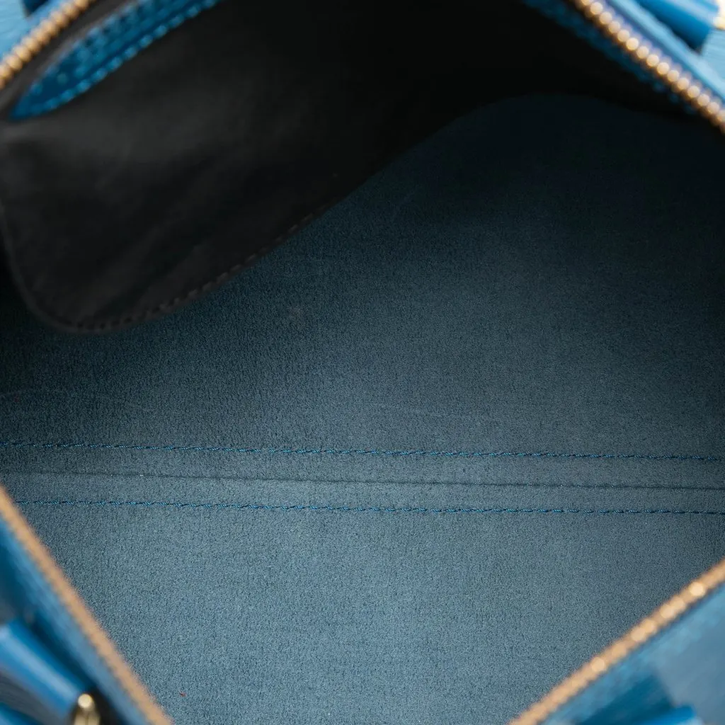 Louis Vuitton Epi Speedy 35 Blue Leather Very good - Model View