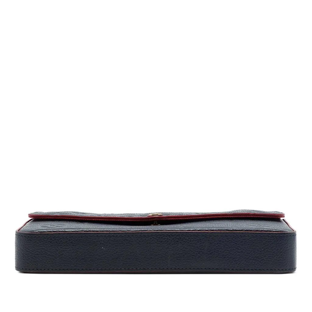 Louis Vuitton Monogram Empreinte Pochette Felicie Blue Leather Very good - Inside View