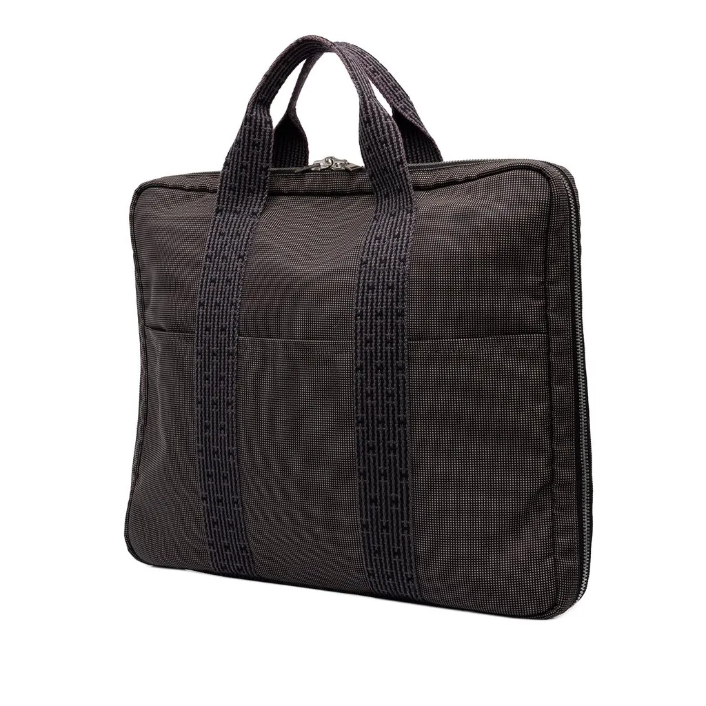 Hermès Canvas Herline Porte Documents Brown Canvas Very good - Back View