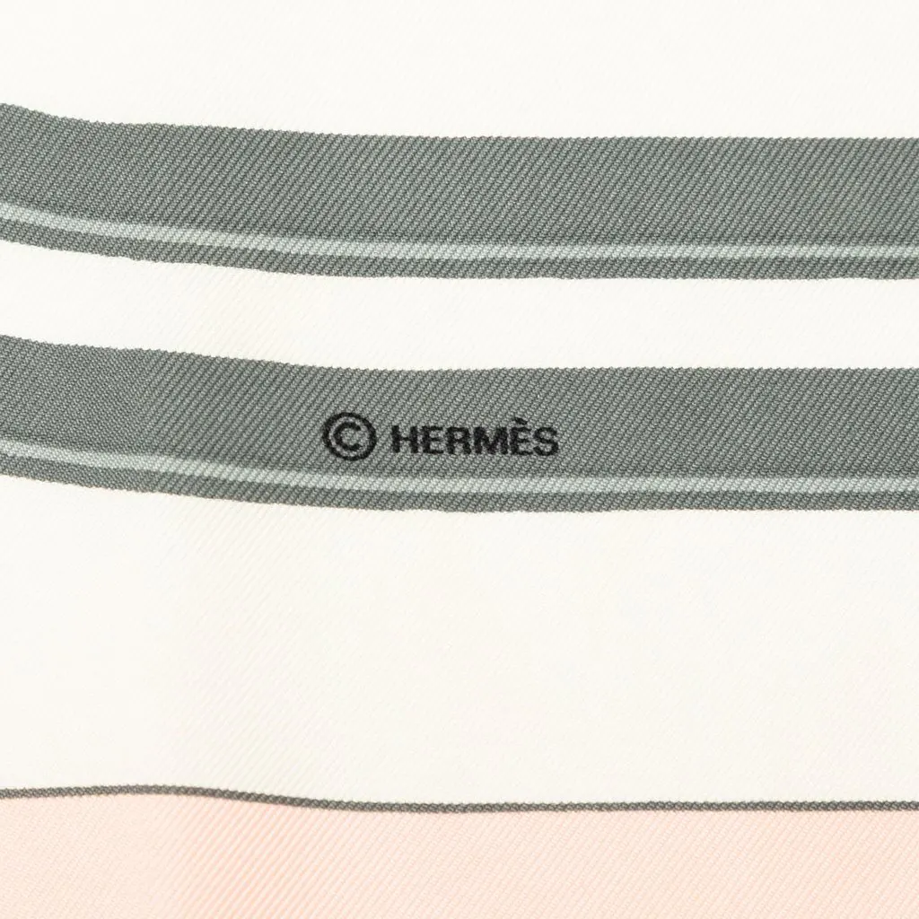 Hermès Brides de Gala Silk Scarf 90 Pink Good - Back View