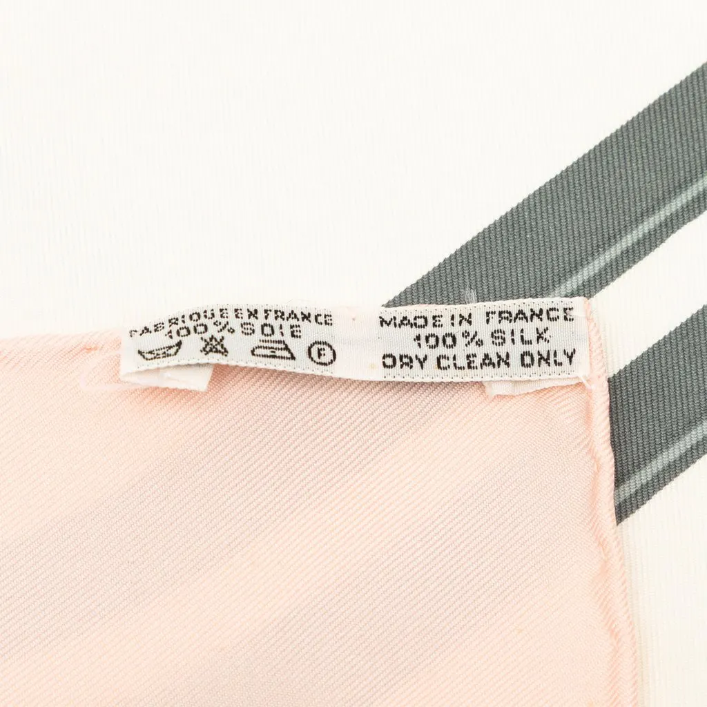 Hermès Brides de Gala Silk Scarf 90 Pink Good - Inside View